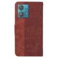 For Motorola Edge 40 Neo Geometric Embossed Leather Phone Case(Brown)