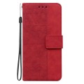 For Motorola Edge 40 Neo Geometric Embossed Leather Phone Case(Red)