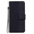 For Realme C67 4G Global Geometric Embossed Leather Phone Case(Black)