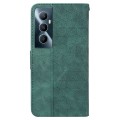 For Realme C65 4G Geometric Embossed Leather Phone Case(Green)