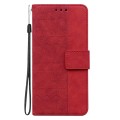 For OPPO Reno11 Pro 5G Global Geometric Embossed Leather Phone Case(Red)