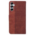 For Samsung Galaxy A15 Geometric Embossed Leather Phone Case(Brown)