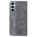 For Samsung Galaxy A15 Geometric Embossed Leather Phone Case(Grey)