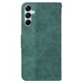 For Samsung Galaxy A15 Geometric Embossed Leather Phone Case(Green)