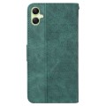For Samsung Galaxy A05 Geometric Embossed Leather Phone Case(Green)
