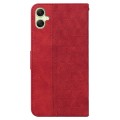 For Samsung Galaxy A05 Geometric Embossed Leather Phone Case(Red)