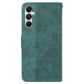 For Samsung Galaxy A05s Geometric Embossed Leather Phone Case(Green)