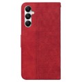 For Samsung Galaxy A05s Geometric Embossed Leather Phone Case(Red)
