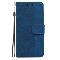 For Samsung Galaxy S24 Ultra 5G Geometric Embossed Leather Phone Case(Blue)