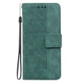 For Samsung Galaxy S24 Ultra 5G Geometric Embossed Leather Phone Case(Green)