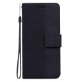 For Samsung Galaxy S24 Ultra 5G Geometric Embossed Leather Phone Case(Black)