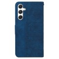 For Samsung Galaxy S24+ 5G Geometric Embossed Leather Phone Case(Blue)