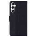 For Samsung Galaxy S24+ 5G Geometric Embossed Leather Phone Case(Black)