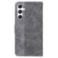 For Samsung Galaxy S24 5G Geometric Embossed Leather Phone Case(Grey)