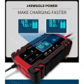 ANHTCzyx 12V 8A  / 24V 4A Automobile Battery Charger Motorcycle Battery Repair Type AGM(EU Plug)