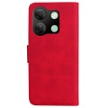 For Infinix Smart 7 HD Skin Feel Pure Color Flip Leather Phone Case(Red)