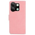 For Infinix Smart 7 HD Skin Feel Pure Color Flip Leather Phone Case(Pink)