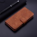For Tecno Spark 20 Pro Skin Feel Pure Color Flip Leather Phone Case(Brown)