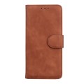 For Tecno Spark 20 Pro+ 4G Skin Feel Pure Color Flip Leather Phone Case(Brown)