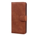 For Samsung Galaxy M54 Skin Feel Pure Color Flip Leather Phone Case(Brown)