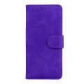 For Samsung Galaxy A15 Skin Feel Pure Color Flip Leather Phone Case(Purple)