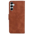 For Samsung Galaxy A15 Skin Feel Pure Color Flip Leather Phone Case(Brown)