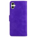 For Samsung Galaxy A05 Skin Feel Pure Color Flip Leather Phone Case(Purple)
