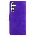 For Samsung Galaxy S24+ 5G Skin Feel Pure Color Flip Leather Phone Case(Purple)