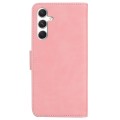 For Samsung Galaxy S24 5G Skin Feel Pure Color Flip Leather Phone Case(Pink)