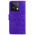 For Xiaomi Redmi Note 13 5G Skin Feel Pure Color Flip Leather Phone Case(Purple)