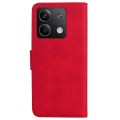 For Xiaomi Redmi Note 13 5G Skin Feel Pure Color Flip Leather Phone Case(Red)