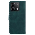 For Xiaomi Redmi Note 13 5G Skin Feel Pure Color Flip Leather Phone Case(Green)