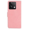 For Xiaomi Redmi Note 13 5G Skin Feel Pure Color Flip Leather Phone Case(Pink)