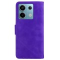 For Xiaomi Redmi Note 13 Pro 5G Skin Feel Pure Color Flip Leather Phone Case(Purple)