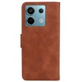 For Xiaomi Redmi Note 13 Pro 5G Skin Feel Pure Color Flip Leather Phone Case(Brown)