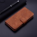 For Xiaomi Redmi K70E / Poco X6 Pro Skin Feel Pure Color Flip Leather Phone Case(Brown)