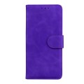For Realme 12+ Skin Feel Pure Color Flip Leather Phone Case(Purple)