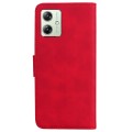 For Motorola Moto G54 Skin Feel Pure Color Flip Leather Phone Case(Red)