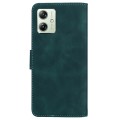 For Motorola Moto G54 Skin Feel Pure Color Flip Leather Phone Case(Green)
