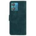 For Motorola Edge 40 Neo Skin Feel Pure Color Flip Leather Phone Case(Green)