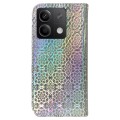 For Xiaomi Redmi Note 13 5G Colorful Magnetic Buckle Leather Phone Case(Silver)