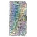 For Xiaomi Redmi Note 13 Pro+ 5G Colorful Magnetic Buckle Leather Phone Case(Silver)