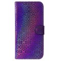 For Motorola Moto G84 Colorful Magnetic Buckle Leather Phone Case(Purple)
