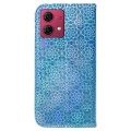 For Motorola Moto G84 Colorful Magnetic Buckle Leather Phone Case(Blue)