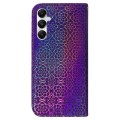 For Samsung Galaxy A05s Colorful Magnetic Buckle Leather Phone Case(Purple)