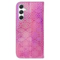For Samsung Galaxy S24+ 5G Colorful Magnetic Buckle Leather Phone Case(Pink)