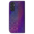 For Samsung Galaxy M55 Colorful Magnetic Buckle Leather Phone Case(Purple)