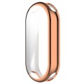 For Xiaomi Mi Band 8 Full Coverage TPU Electroplating Watch Protective Case(Rose Gold)