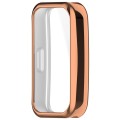 For Huawei Band 8 Full Coverage TPU Electroplating Watch Protective Case(Rose Gold)
