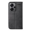 For Xiaomi Redmi Note 13 Pro+ Cubic Grid Calf Texture Magnetic Leather Phone Case(Black)